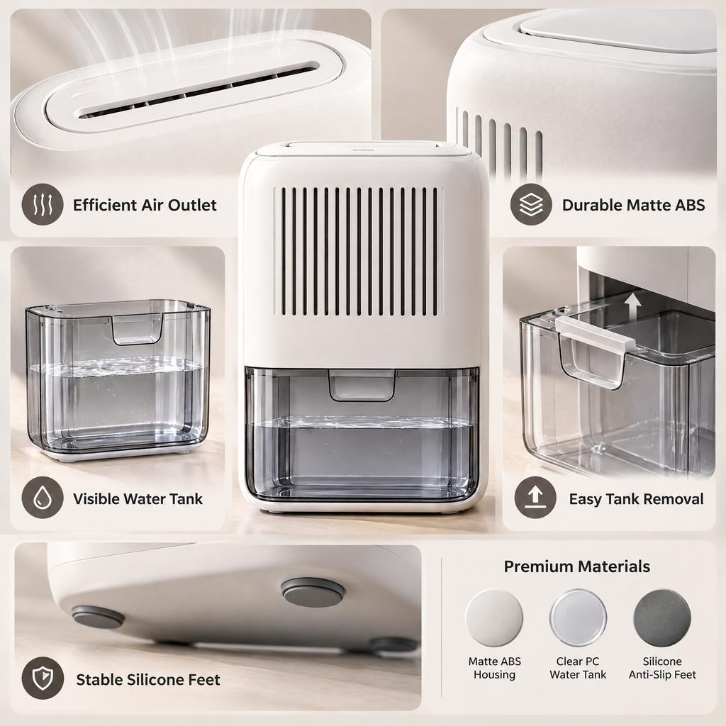 Elvathryn™ Compact Home Dehumidifier