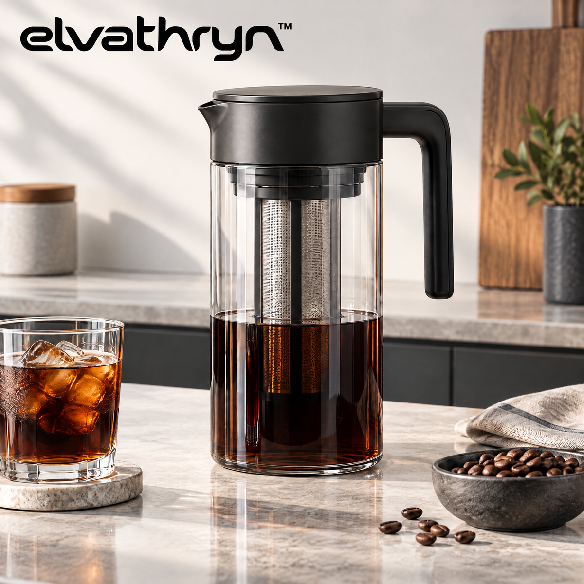 Elvathryn™ Glass Cold Brew Coffee Maker