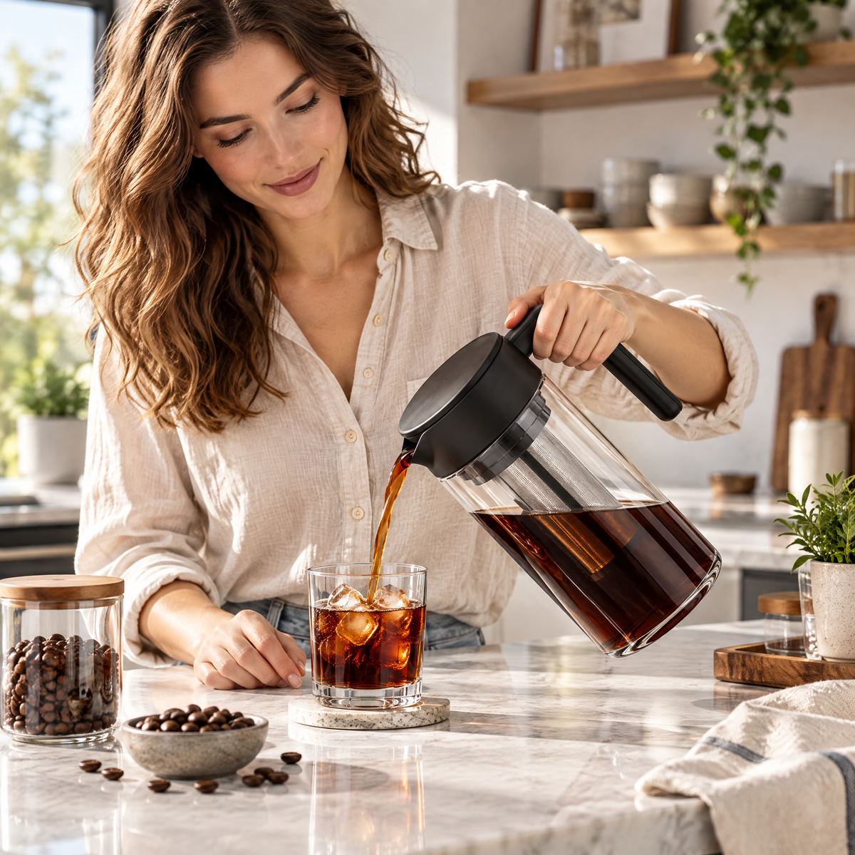 Elvathryn™ Glass Cold Brew Coffee Maker