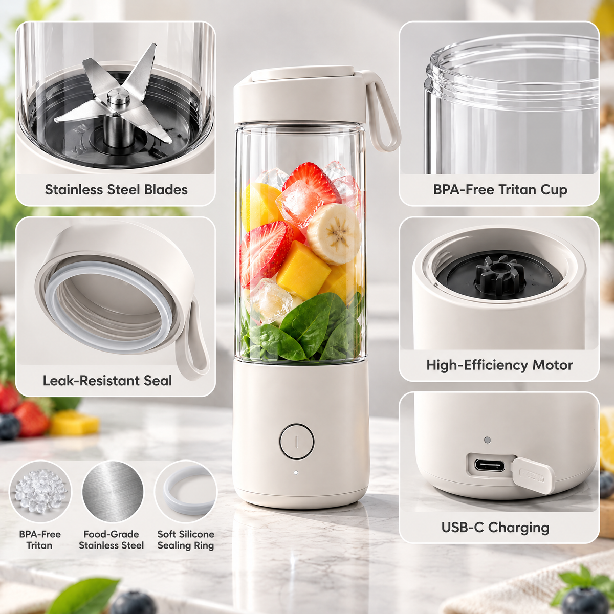 Elvathryn™ Portable Personal Blender