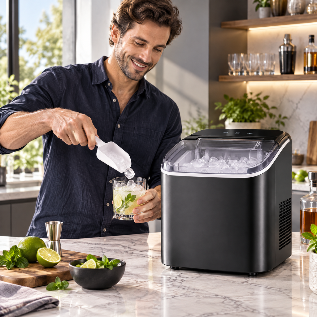 Elvathryn™ Compact Countertop Ice Maker